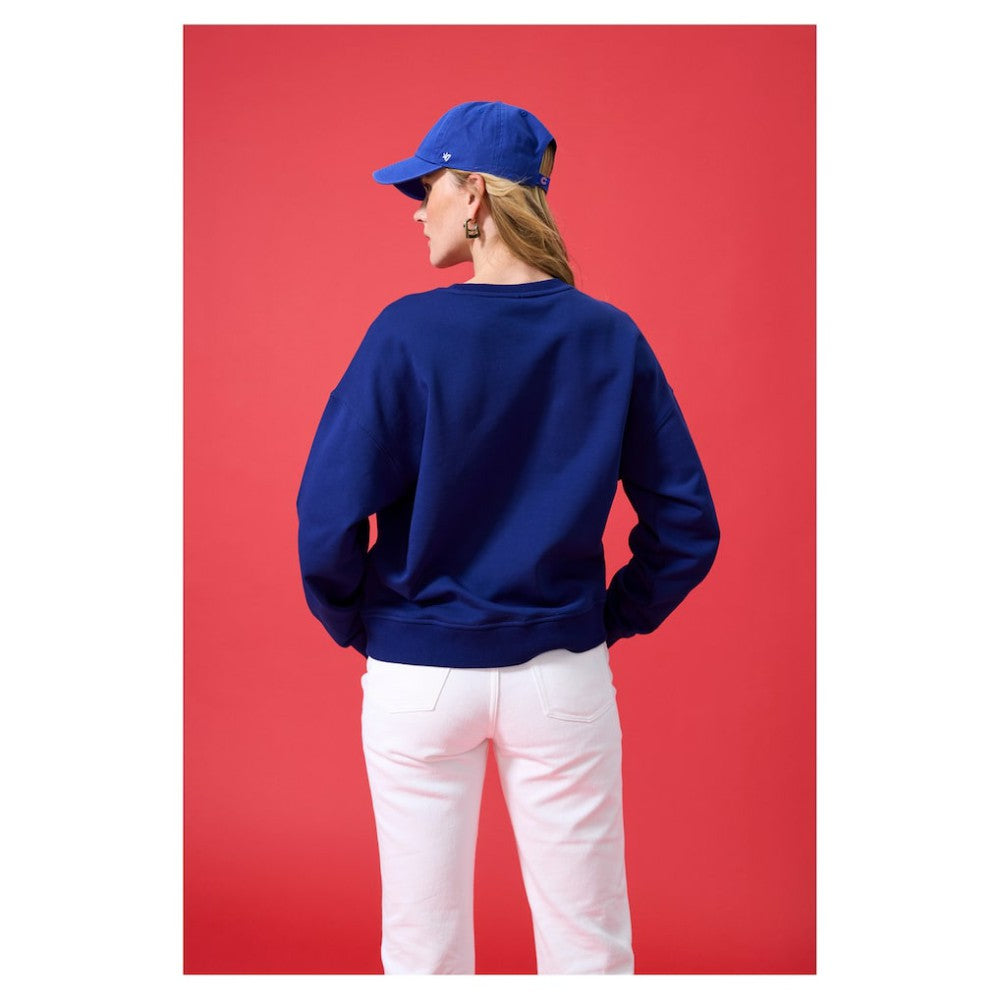 Chicago Cubs Terez Women's Oversized Gemstone Logo Sweatshirt - MLB Sweatshirts