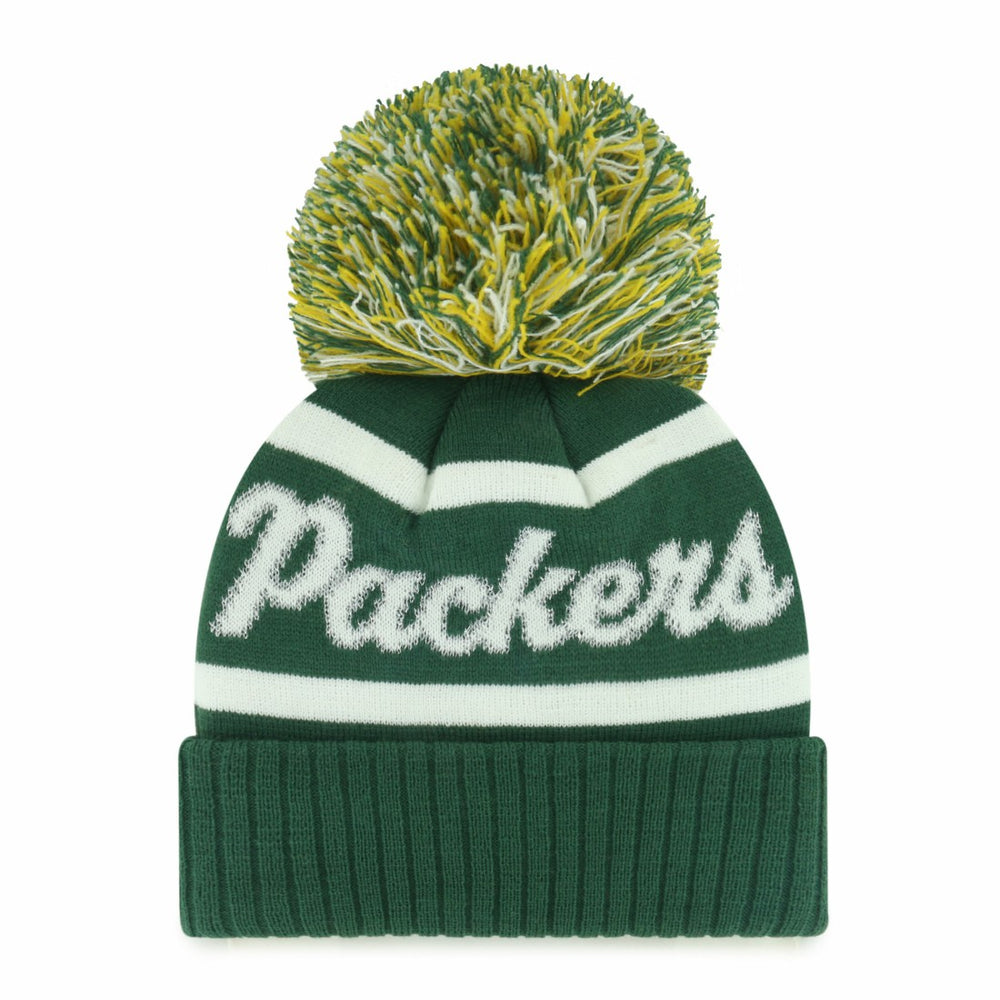 Green Bay Packers '47 Women's Spirited Cuffed Knit Hat with Pom | NFL Discount