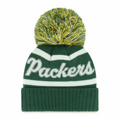 Green Bay Packers '47 Women's Spirited Cuffed Knit Hat with Pom | NFL Discount