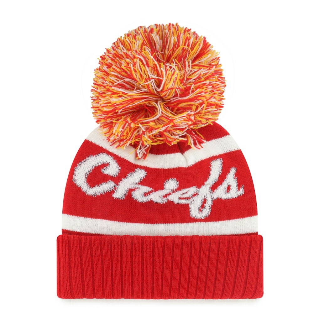Kansas City Chiefs '47 Women's Spirited Cuffed Knit Hat with Pom | NFL On sale
