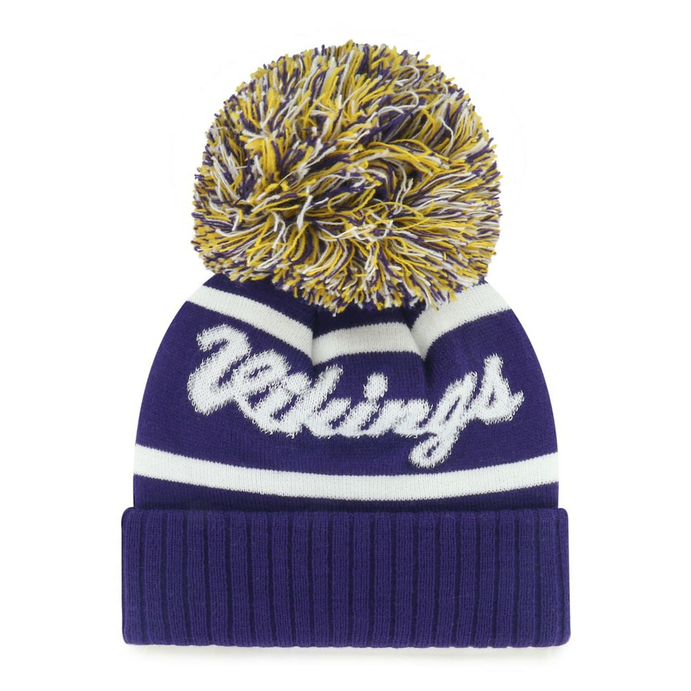 Minnesota Vikings '47 Women's Spirited Cuffed Knit Hat with Pom | NFL Online