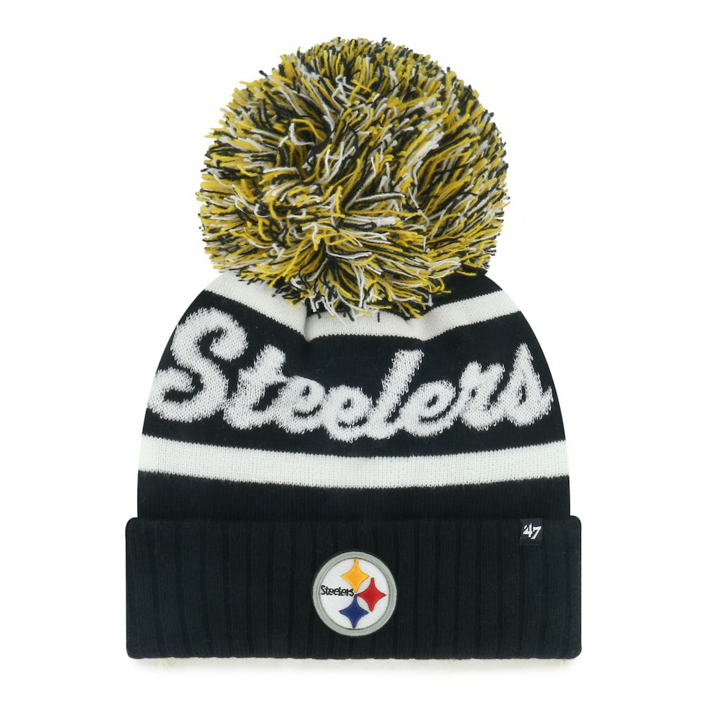 Pittsburgh Steelers '47 Women's Spirited Cuffed Knit Hat with Pom | NFL Near me