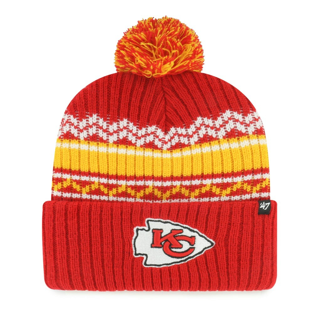 Kansas City Chiefs '47 Youth Polar Vortex Cuffed Knit Hat with Pom | NFL Online