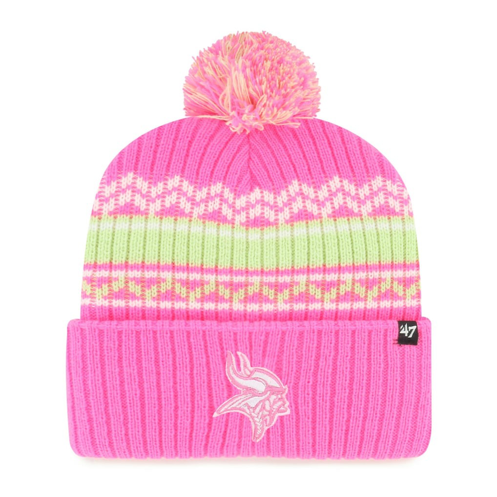 Minnesota Vikings '47 Girls Youth Polar Vortex Cuffed Knit Hat with Pom | NFL Sale