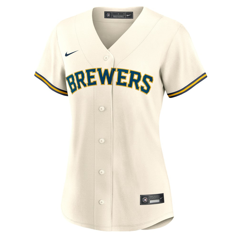 Jackson Chourio Milwaukee Brewers Nike Women's Home Replica Jersey - MLB Jerseys
