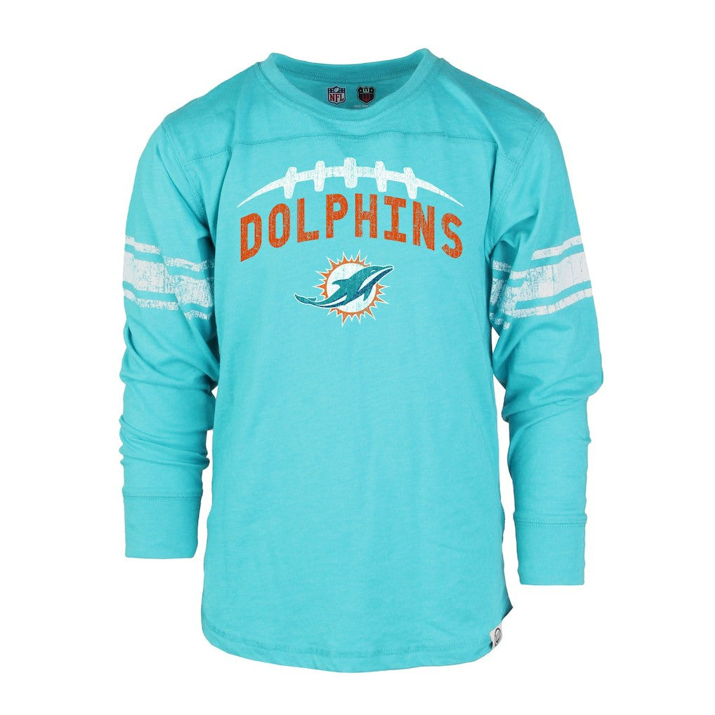 Miami Dolphins Wes & Willy Youth Football Long Sleeve T-Shirt | NFL Online