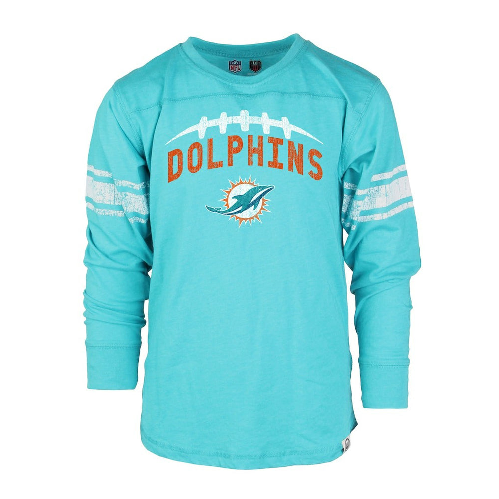 Miami Dolphins Wes & Willy Youth Football Long Sleeve T-Shirt | NFL Online