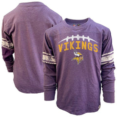 Minnesota Vikings Wes & Willy Youth Football Long Sleeve T-Shirt | NFL New