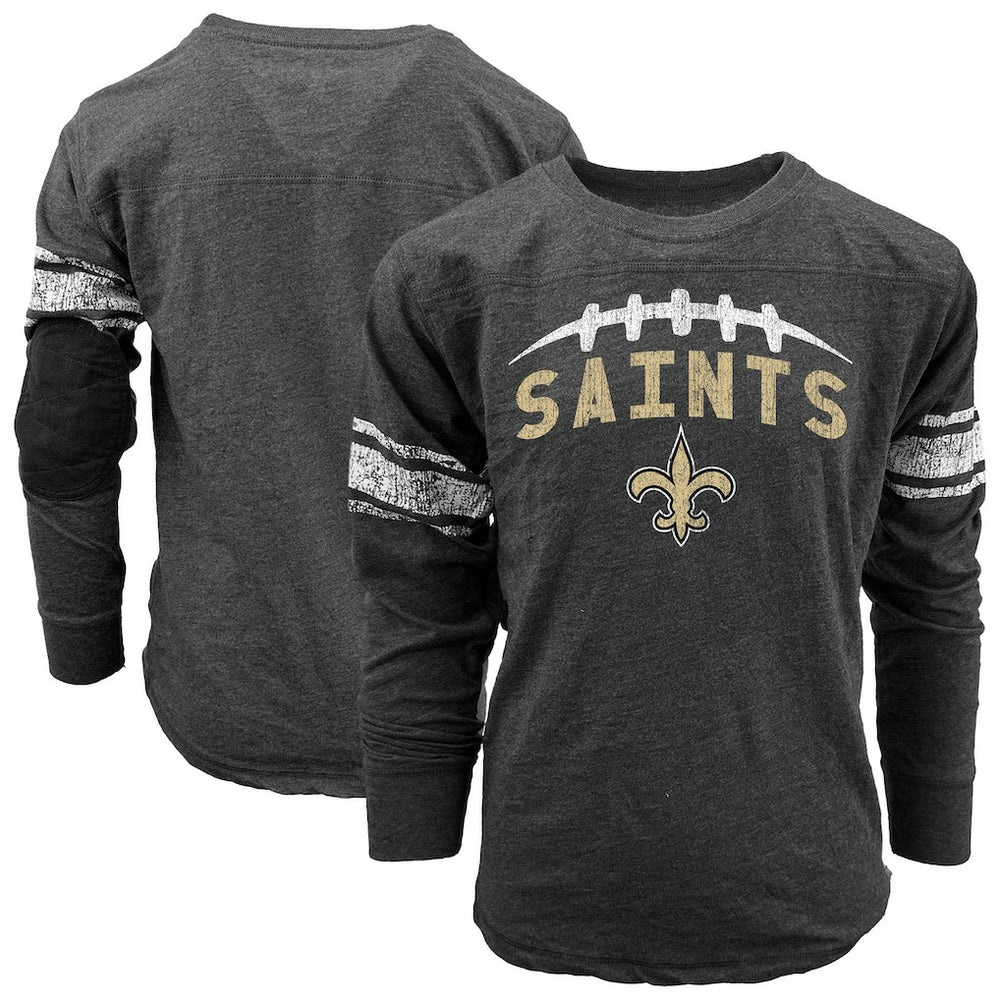 New Orleans Saints Wes & Willy Youth Football Long Sleeve T-Shirt | NFL US