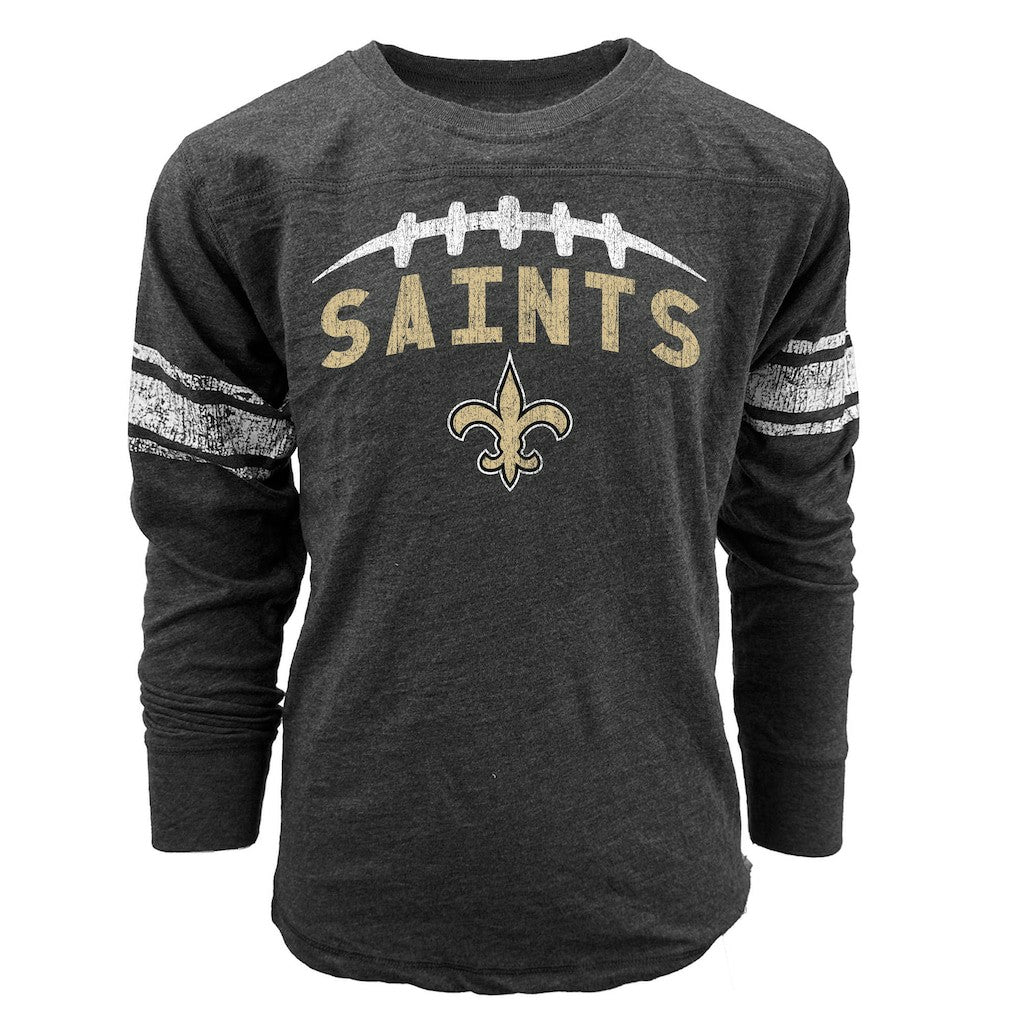 New Orleans Saints Wes & Willy Youth Football Long Sleeve T-Shirt | NFL US
