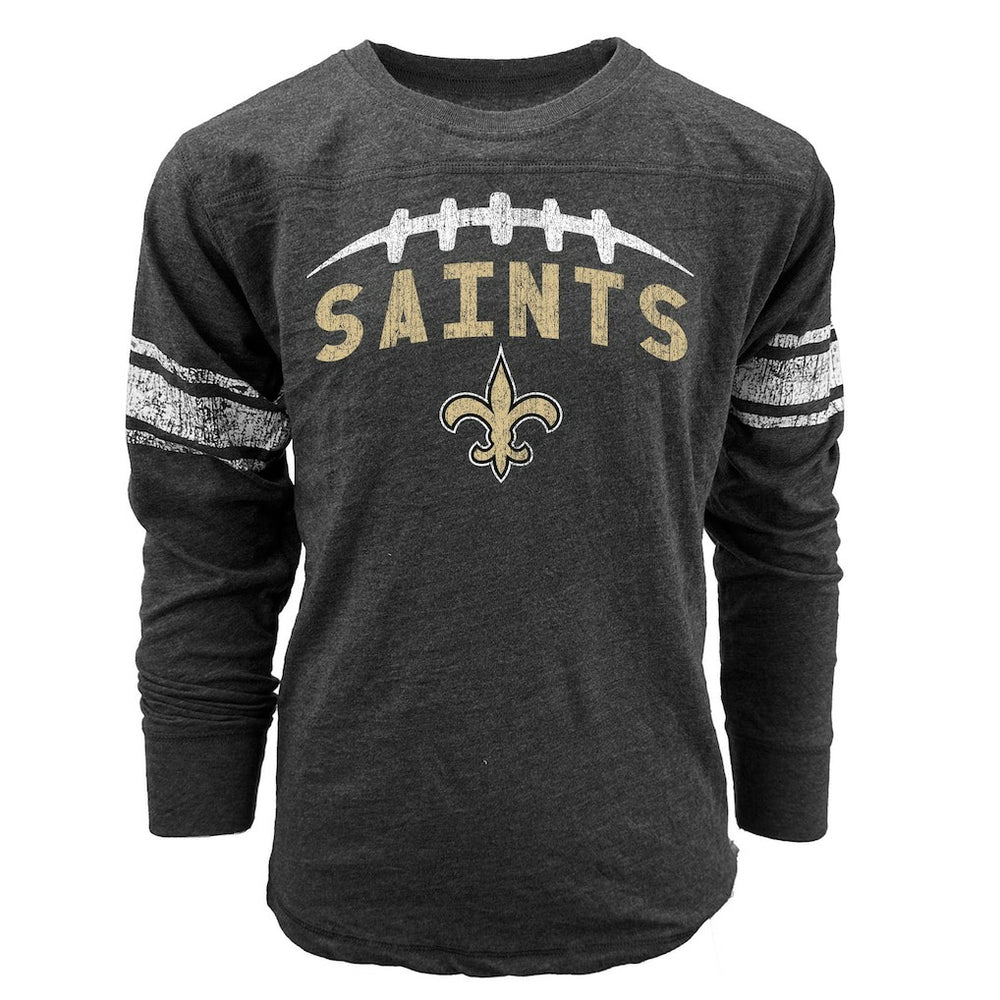 New Orleans Saints Wes & Willy Youth Football Long Sleeve T-Shirt | NFL US