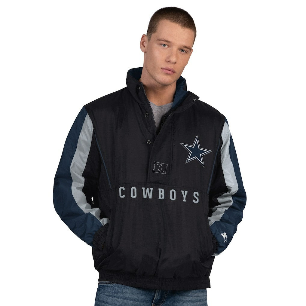 Dallas Cowboys Starter Thursday Night Gridiron Vintage Logo Half-Zip Jacket | NFL Outlet