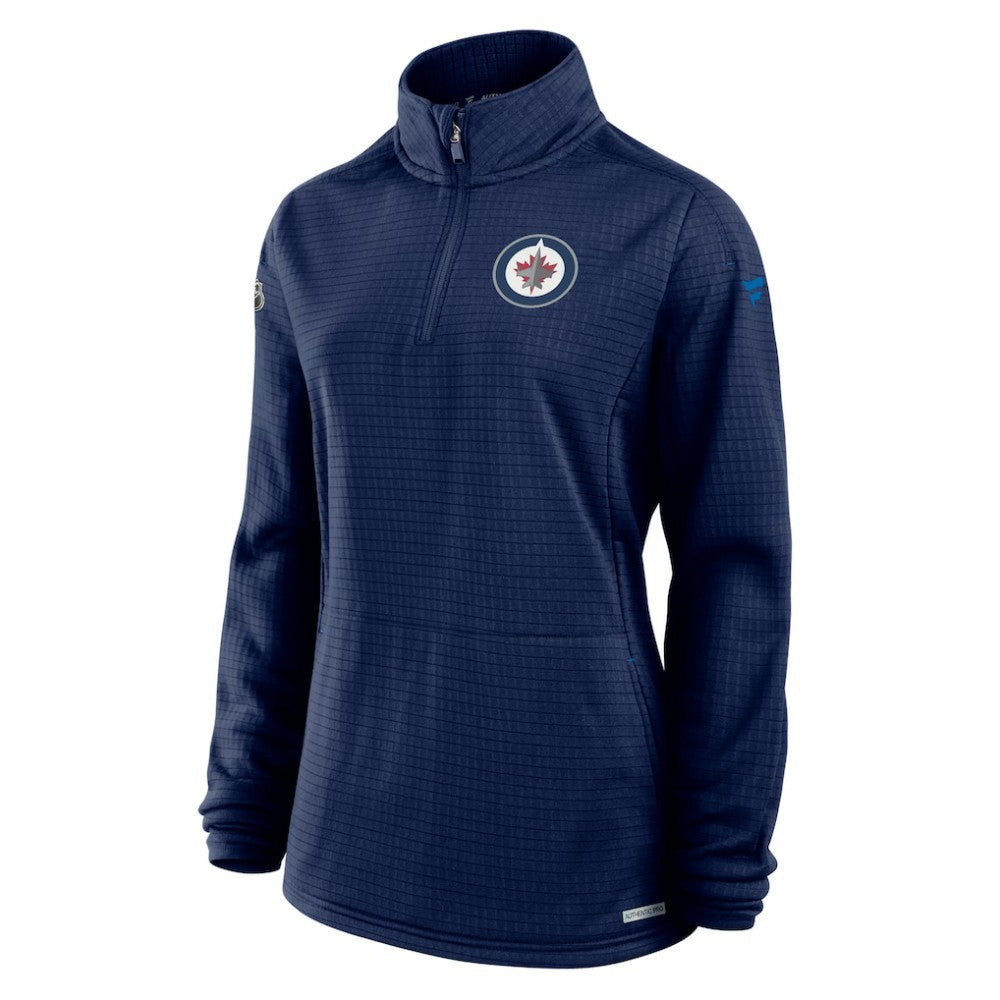 Winnipeg Jets Fanatics Women's Authentic Pro Rink Quarter-Zip Pullover  -  NHL Pullover