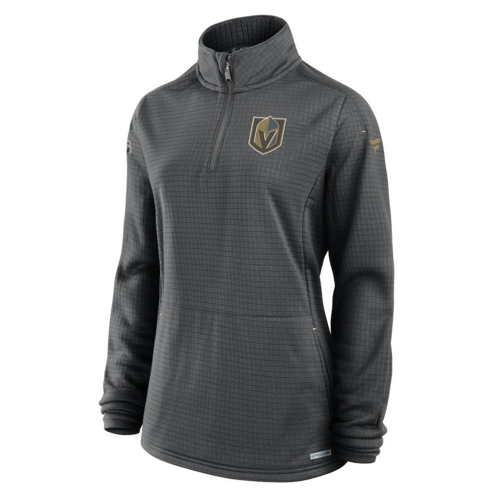 Vegas Golden Knights Fanatics Women's Authentic Pro Rink Quarter-Zip Pullover  -  NHL Pullover