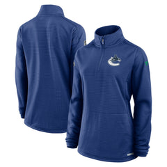 Vancouver Canucks Fanatics Women's Authentic Pro Rink Quarter-Zip Pullover  -  NHL Pullover
