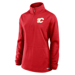 Calgary Flames Fanatics Women's Authentic Pro Rink Quarter-Zip Pullover  -  NHL Pullover