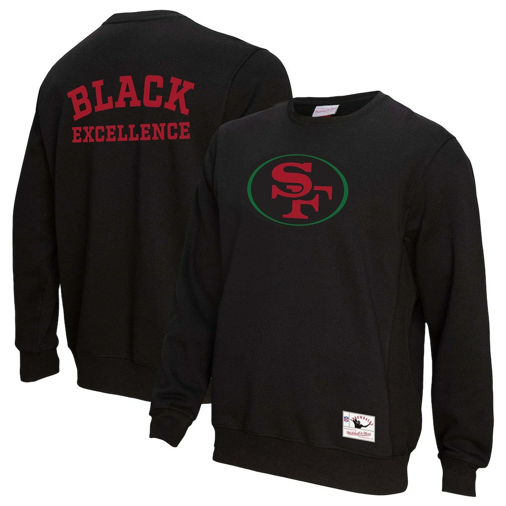 San Francisco 49ers Unisex Black Excellence Collection Icon Pullover Sweatshirt | NFL US