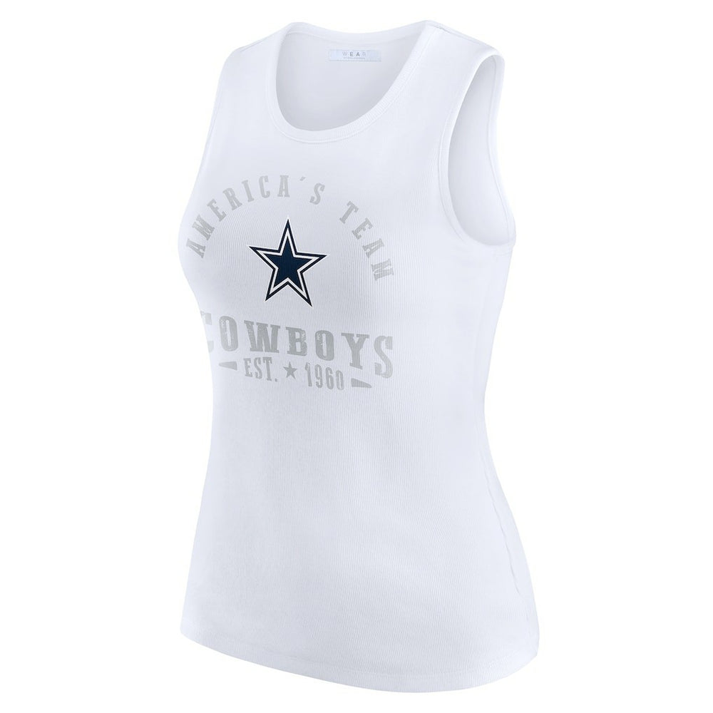 Dallas Cowboys WEAR by Erin Andrews Women's Ribbed Graphic Tank Top | NFL Sale