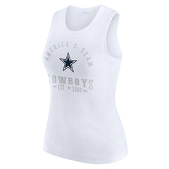 Dallas Cowboys WEAR by Erin Andrews Women's Ribbed Graphic Tank Top | NFL Sale