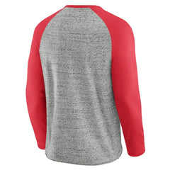 Washington Nationals Darius Rucker Collection by Fanatics Raw Edge Raglan Long Sleeve Baseball T-Shirt - MLB T-shirts