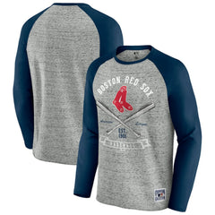 Boston Red Sox Darius Rucker Collection by Fanatics Raw Edge Raglan Long Sleeve Baseball T-Shirt - MLB T-shirts