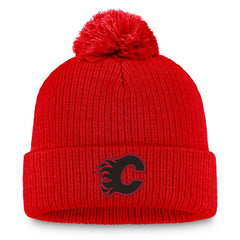 Calgary Flames Fanatics Women's Cuffed Knit Hat with Pom -  NHL Hats