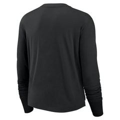 Las Vegas Raiders Women's Large Logo Cropped Long Sleeve Fashion T-Shirt | NFL Hot