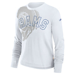 Los Angeles Rams Women's Layered Logo Cropped Long Sleeve Fashion T-Shirt | NFL On sale