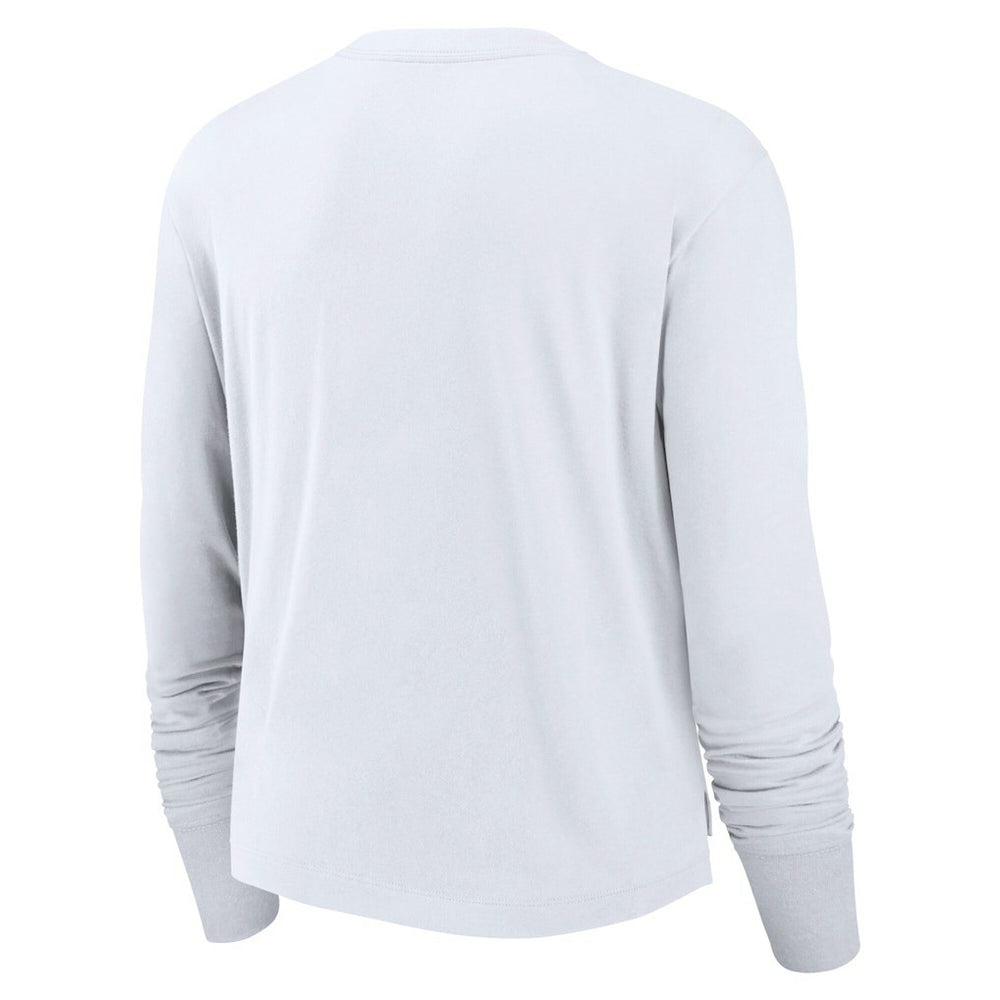 Los Angeles Rams Women's Layered Logo Cropped Long Sleeve Fashion T-Shirt | NFL On sale