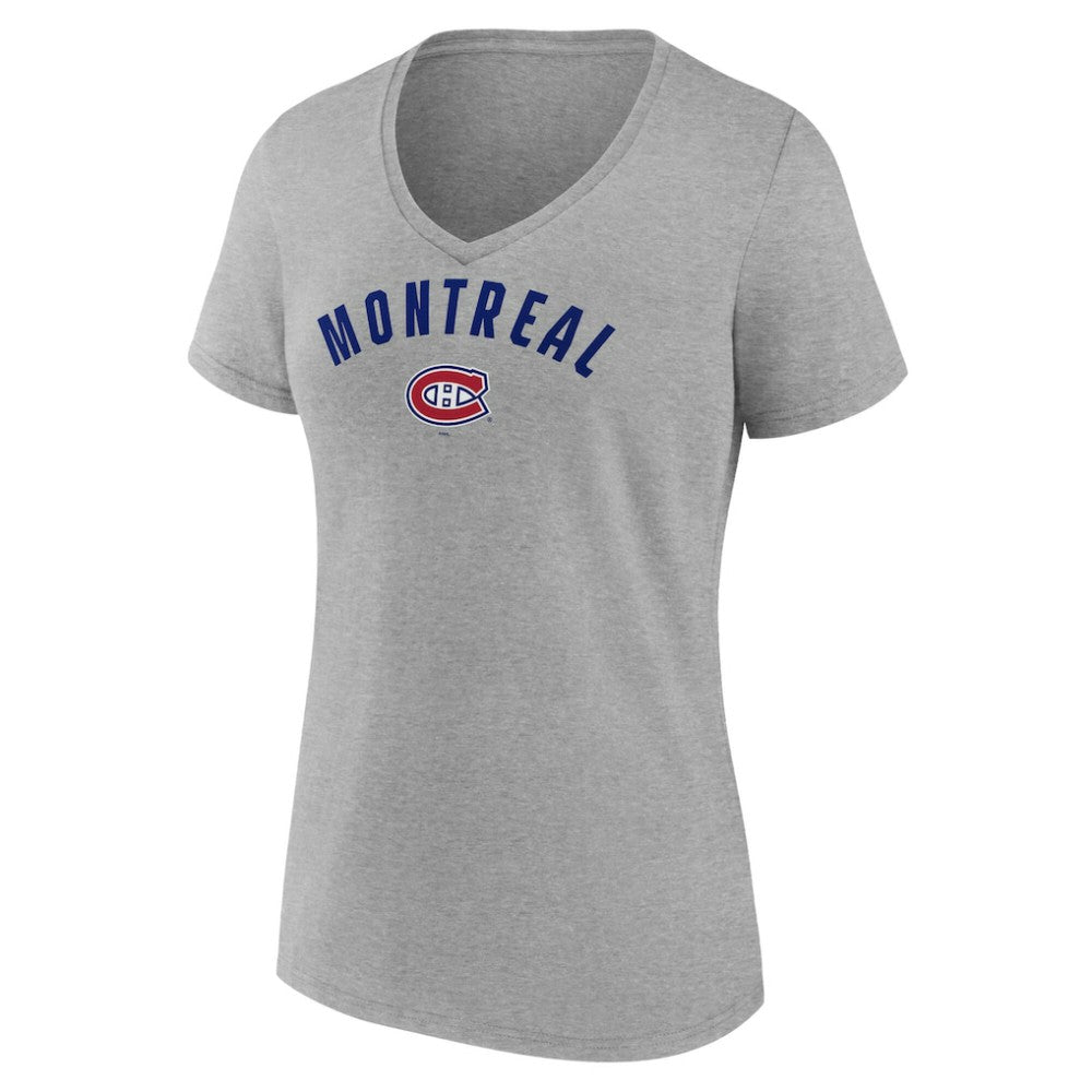 Montreal Canadiens Fanatics Women's V-Neck T-Shirt -  NHL T-shirts