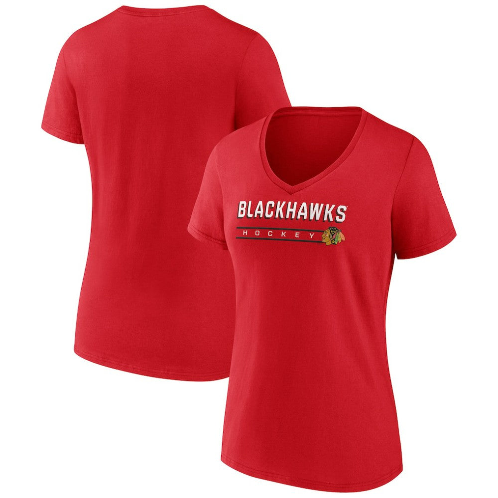 Chicago Blackhawks Fanatics Women's V-Neck T-Shirt -  NHL T-shirts