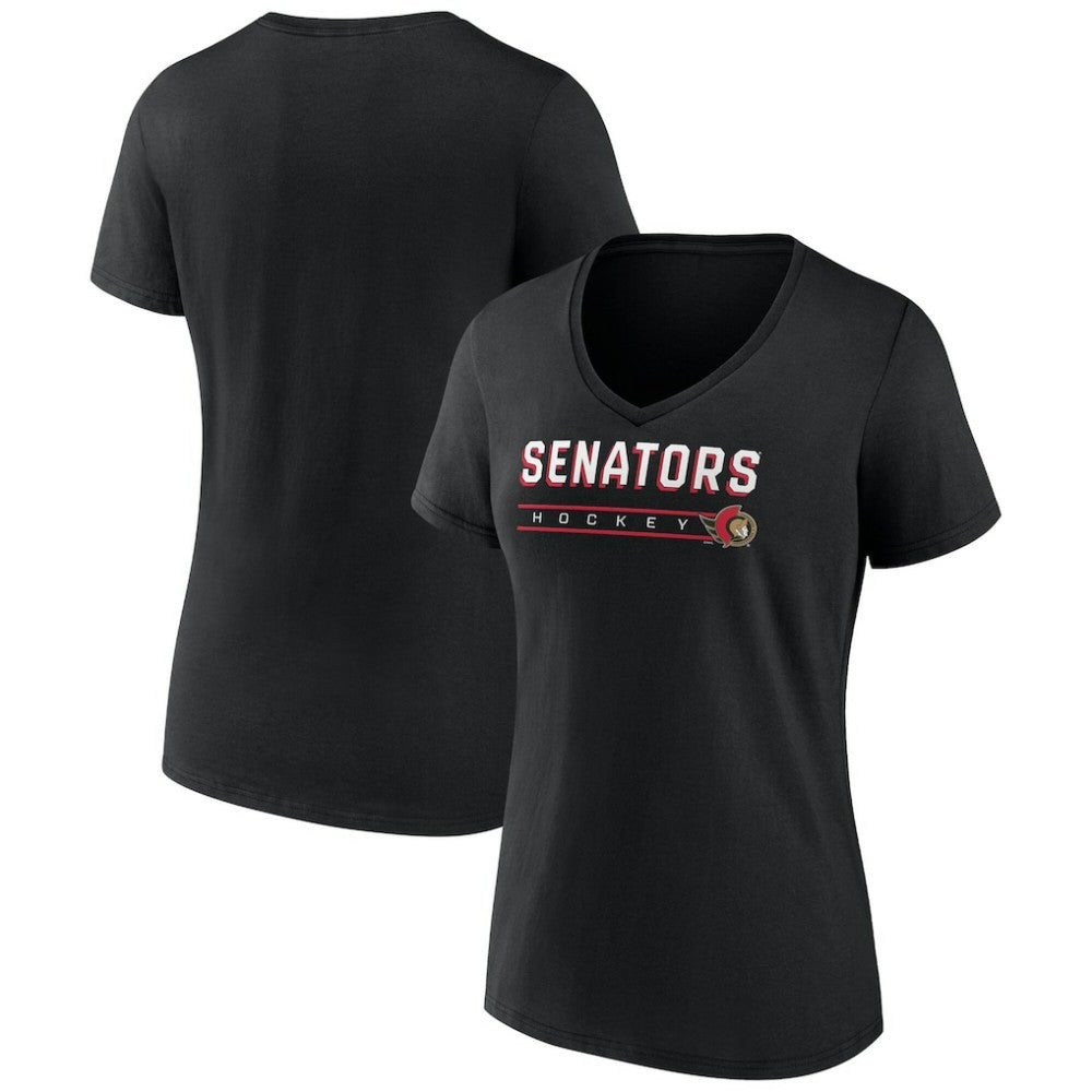 Ottawa Senators Fanatics Women's V-Neck T-Shirt -  NHL T-shirts