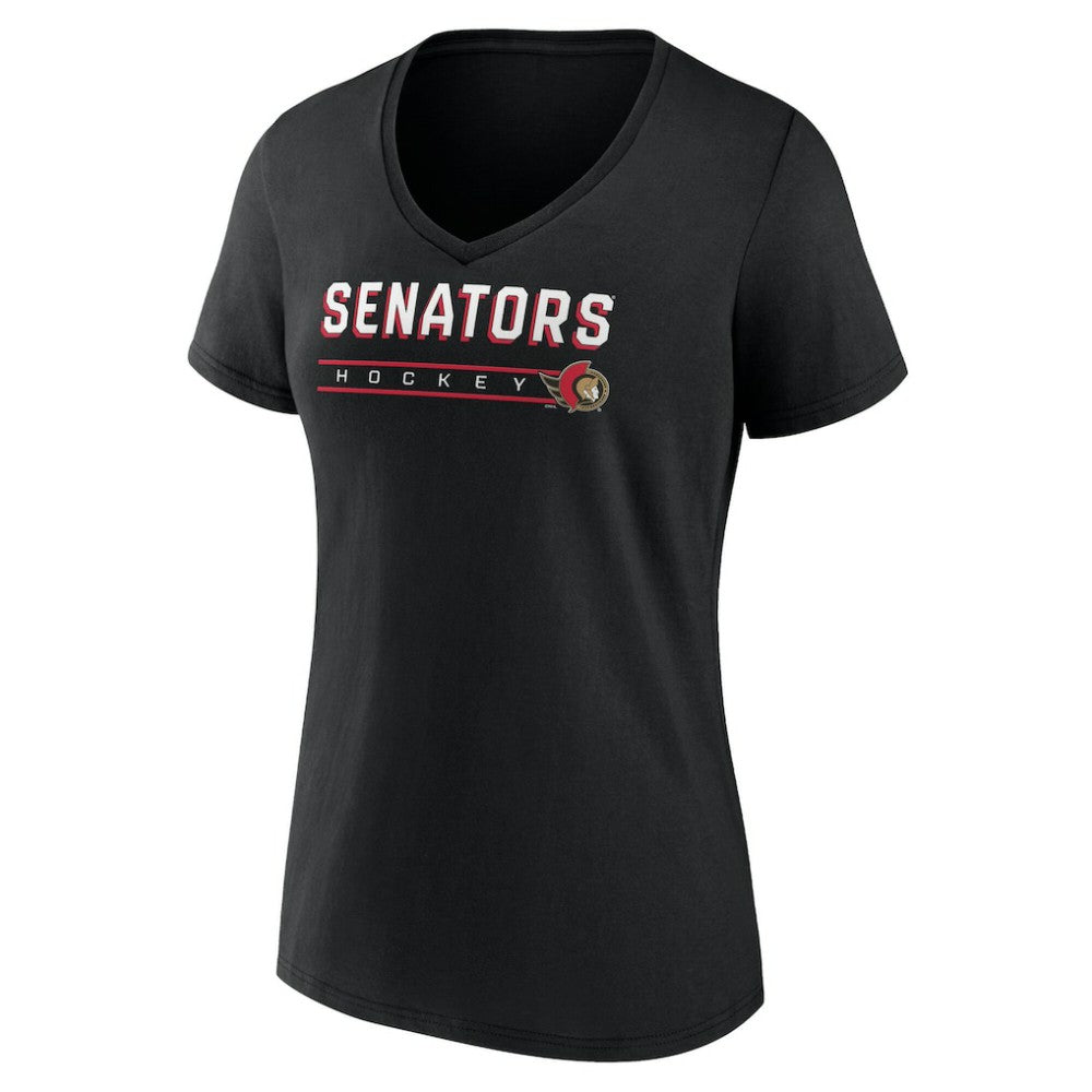 Ottawa Senators Fanatics Women's V-Neck T-Shirt -  NHL T-shirts
