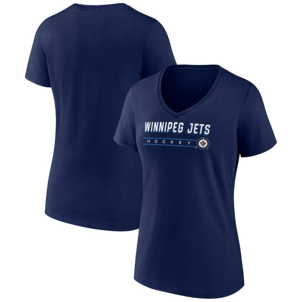 Winnipeg Jets Fanatics Women's V-Neck T-Shirt -  NHL T-shirts