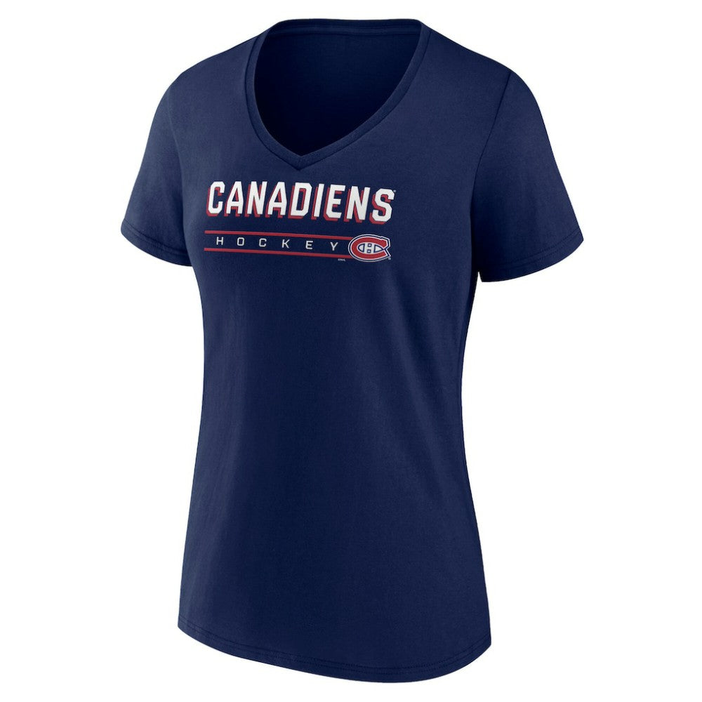 Montreal Canadiens Fanatics Women's V-Neck T-Shirt -  NHL T-shirts