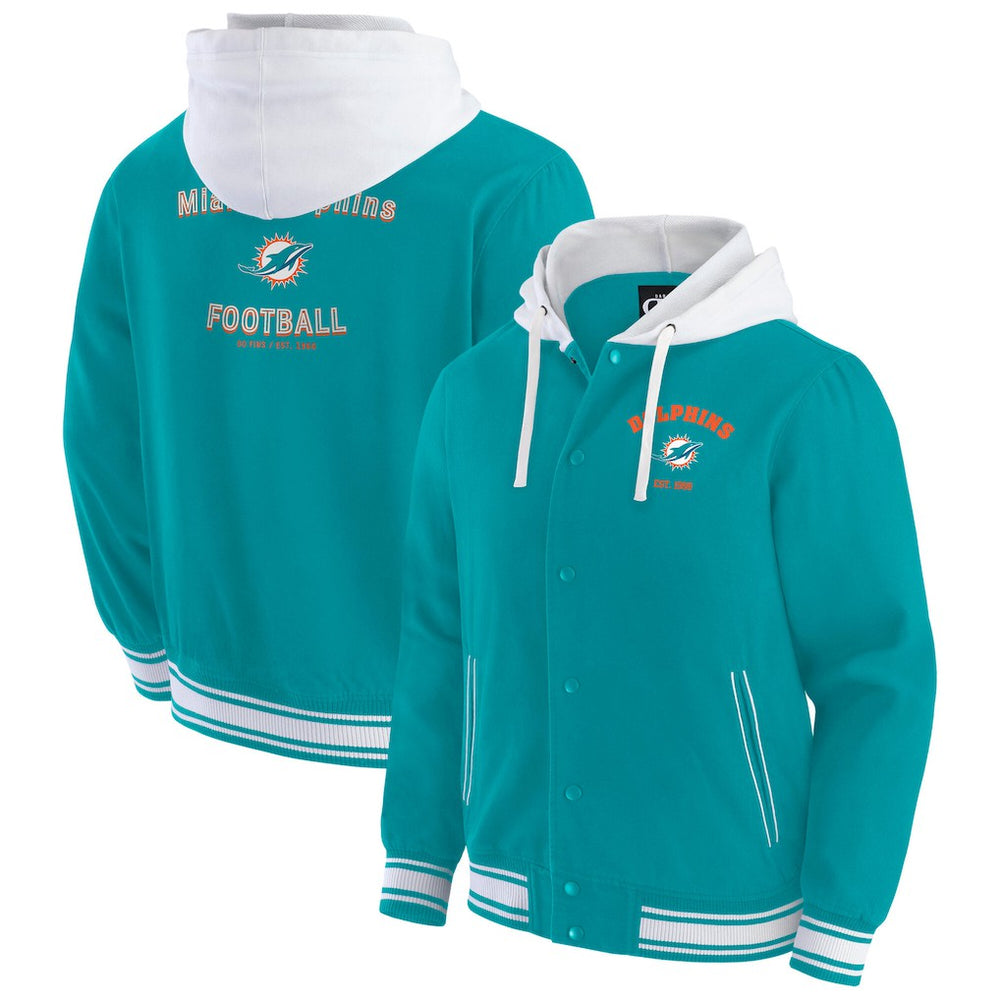 Miami Dolphins Darius Rucker Collection Full-Snap Hoodie Jacket | NFL US