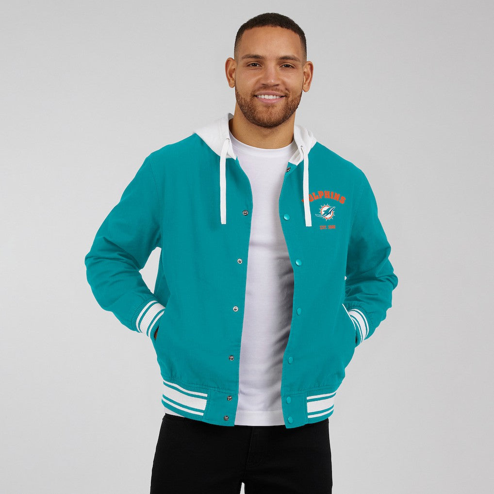 Miami Dolphins Darius Rucker Collection Full-Snap Hoodie Jacket | NFL US