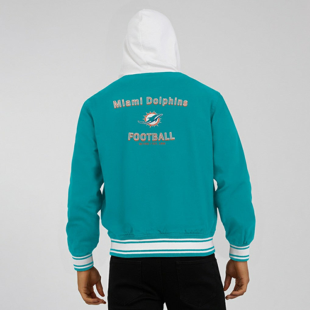 Miami Dolphins Darius Rucker Collection Full-Snap Hoodie Jacket | NFL US