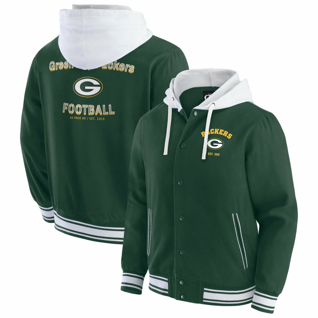 Green Bay Packers Darius Rucker Collection Full-Snap Hoodie Jacket | NFL Discount