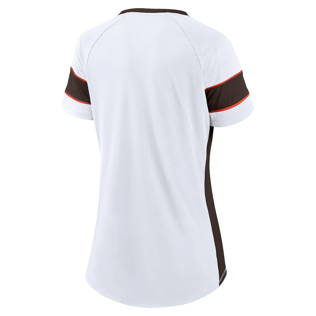 Cleveland Browns Women's Athena Lace-Up V-Neck T-Shirt | NFL On sale