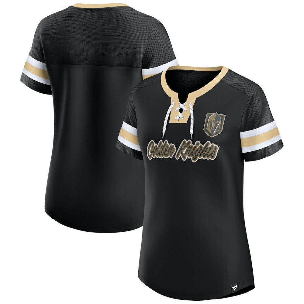 Vegas Golden Knights Fanatics Women's Iconic Athena Lace-Up T-Shirt -  NHL T-shirts