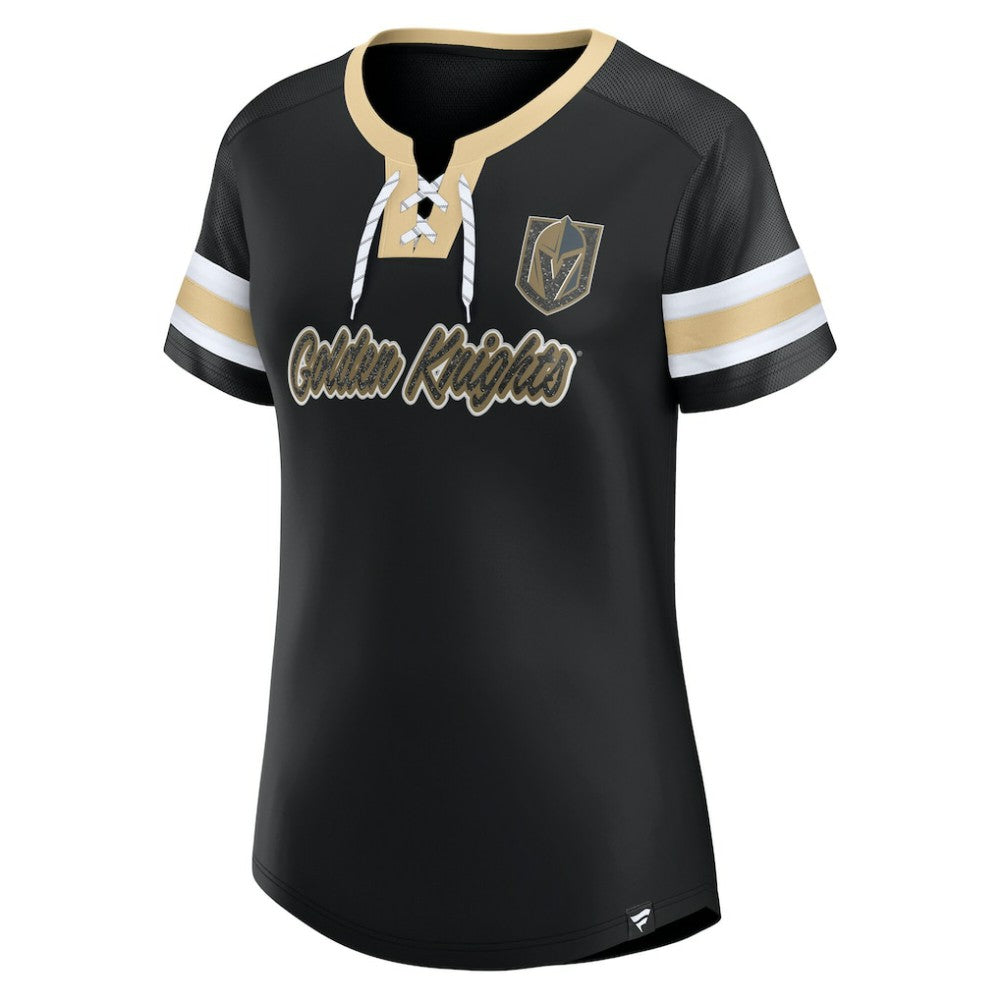 Vegas Golden Knights Fanatics Women's Iconic Athena Lace-Up T-Shirt -  NHL T-shirts