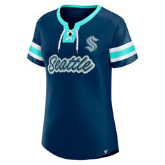 Seattle Kraken Fanatics Women's Iconic Athena Lace-Up T-Shirt -  NHL T-shirts