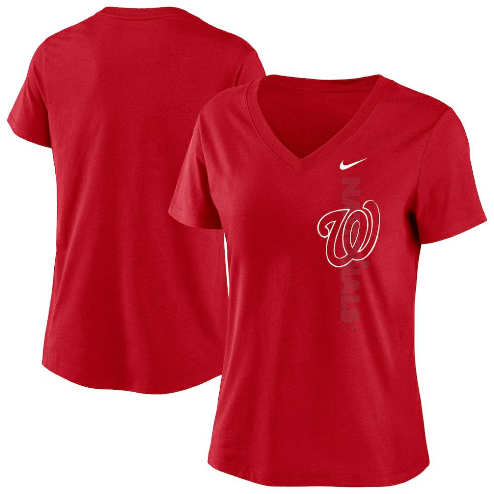 Washington Nationals Nike Women's Local Team Tri-Blend V-Neck T-Shirt - MLB T-shirts