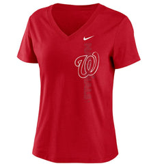 Washington Nationals Nike Women's Local Team Tri-Blend V-Neck T-Shirt - MLB T-shirts