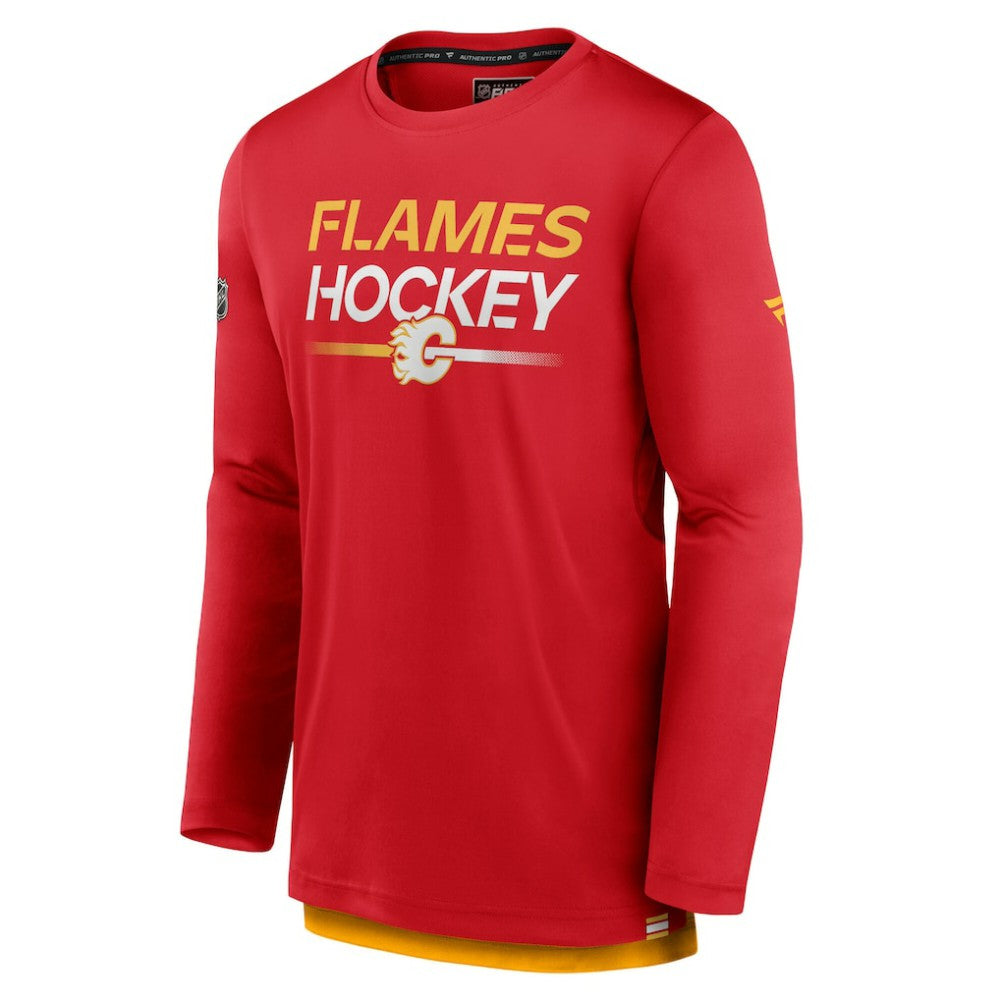 Calgary Flames Fanatics Authentic Pro Tech Long Sleeve T-Shirt -  NHL T-shirts