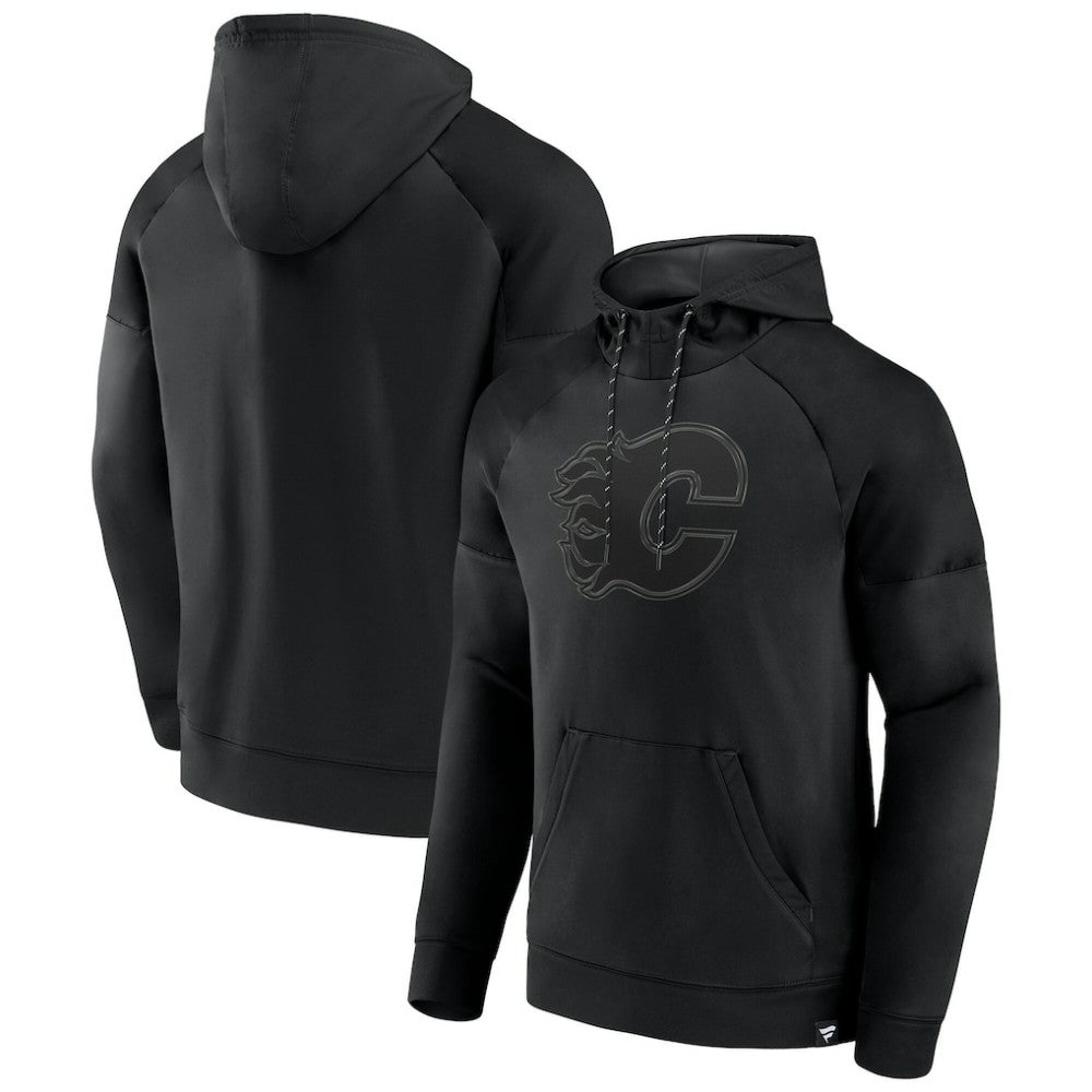 Calgary Flames Fanatics Black Ice Defender Raglan Pullover Hoodie -  NHL Hoodies