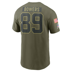 Las Vegas Raiders Brock Bowers  2025 Salute to Service Name & Number T-Shirt | NFL Discount