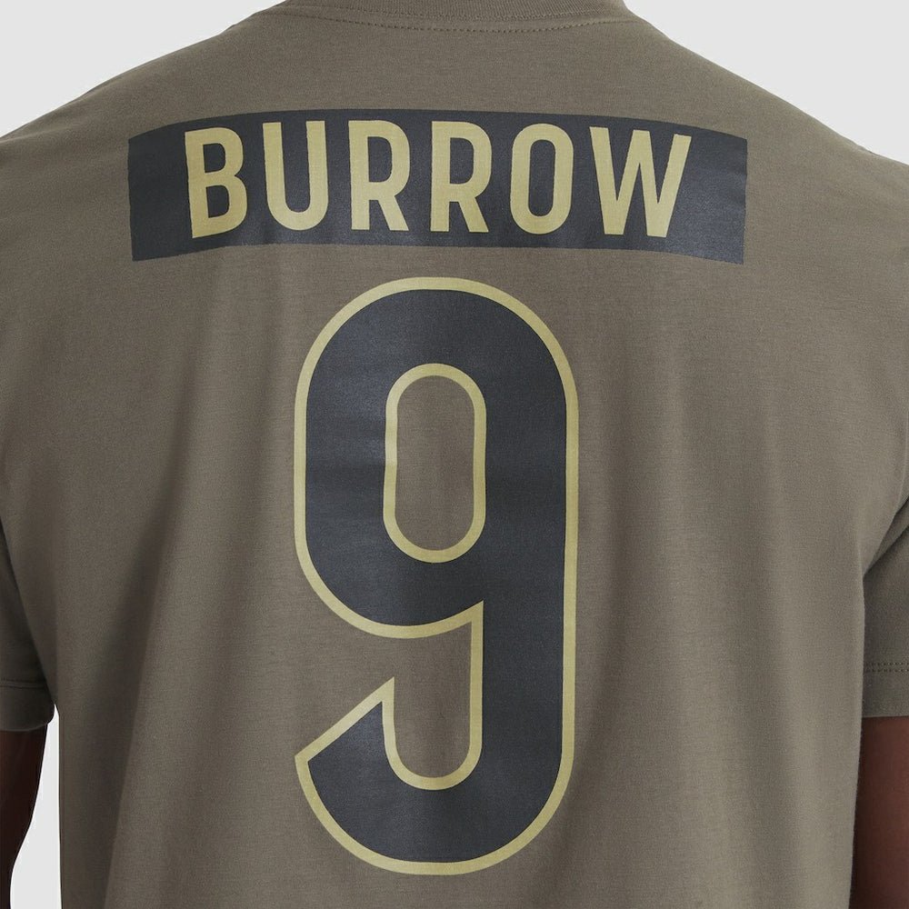 Cincinnati Bengals Joe Burrow  2025 Salute to Service Name & Number T-Shirt | NFL Outlet