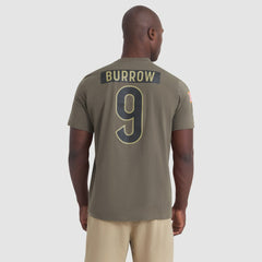Cincinnati Bengals Joe Burrow  2025 Salute to Service Name & Number T-Shirt | NFL Outlet